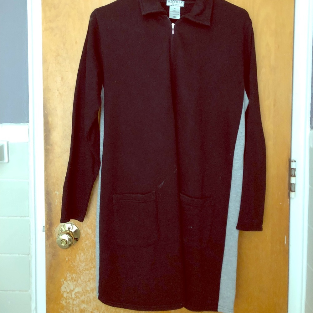 Collared sweatshirt dress